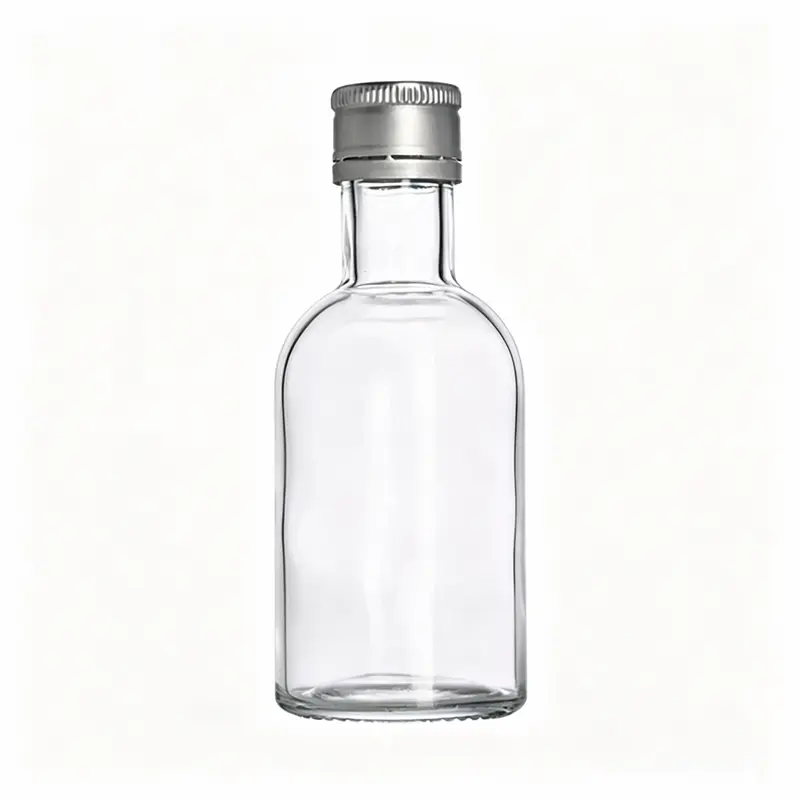 100ml Botol Tequila Kaca Kosong dengan Penutup Aluminium