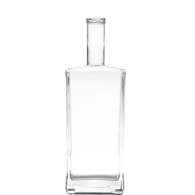 750ml Botol Arak Kaca Jelas Segi Empat Kosong